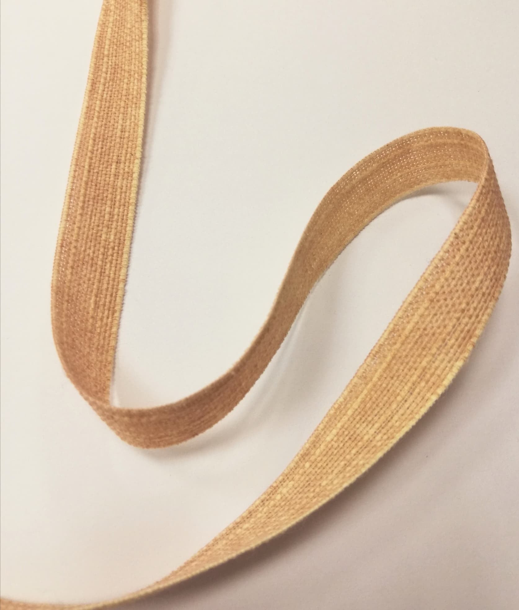 Vevd bånd - Lys rosa / creme - metervis