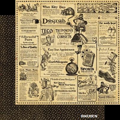 Graphic45 - Hallowe'en in Wonderland - Wonderland Classifieds 12x12"