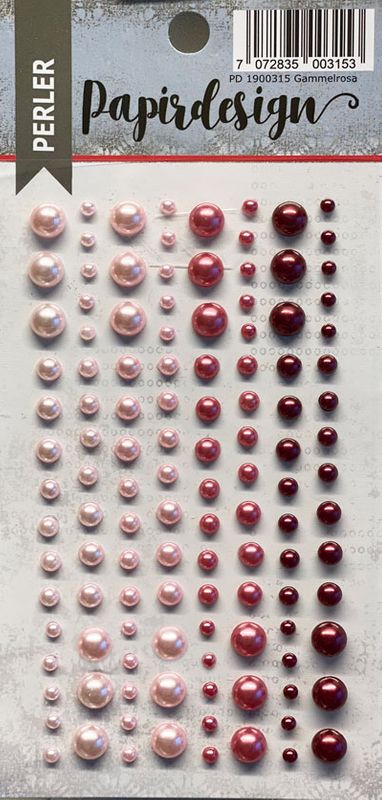 Papirdesign -  Halvperler - Gammelrosa