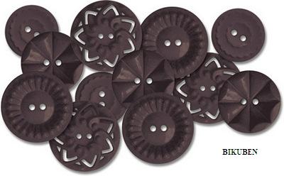 Jenni Bowlin: Vintage Style Sew-On Buttons - BLACK