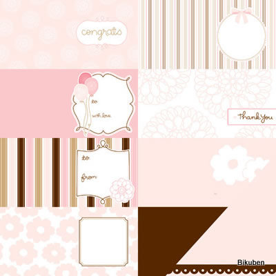 Pebbles: New Arrival Girl - Cards Paper 12 x 12"