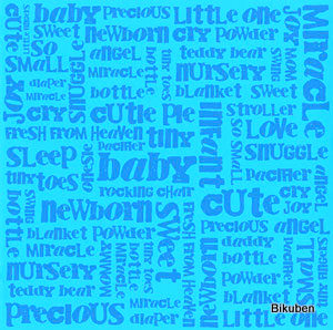 Bazzill: Glazed Cradstock - Sweet Baby TURKIS 12 x 12"