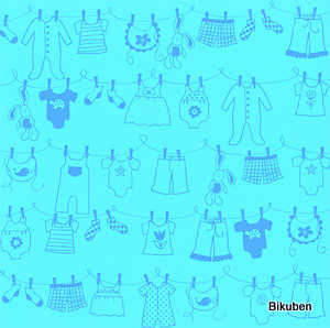 Bazzill: Glazed Cradstock - Baby Clothes  TURKIS   12 x 12"