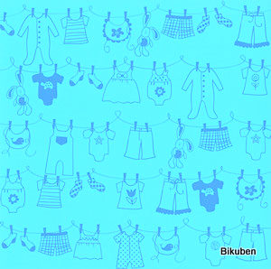 Bazzill: Glazed Cradstock - Baby Clothes TURKIS 12 x 12"