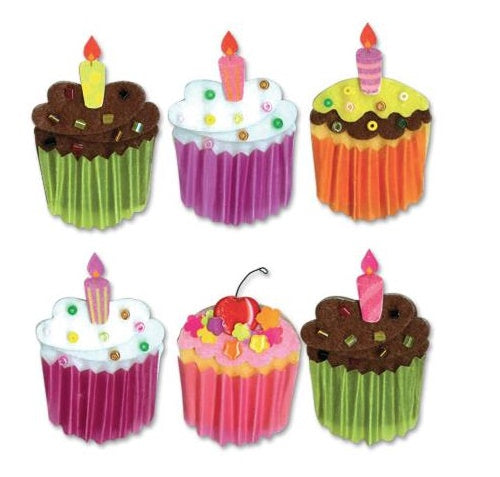 Jolee's - 3D Stickers - Cupcakes