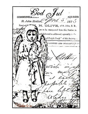 Inkido - Ängel Kollage stempel