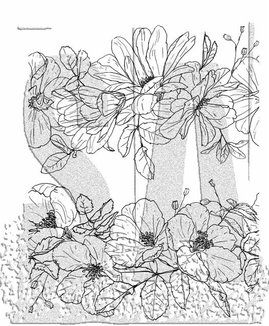 Tim Holtz Collection - Cling Stamps - Floral Trims
