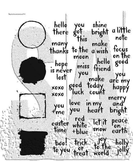 Tim Holtz Collection - Cling Stamps - Note Quotes