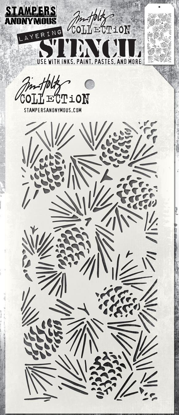 Tim Holtz - Stencil - Pinecones