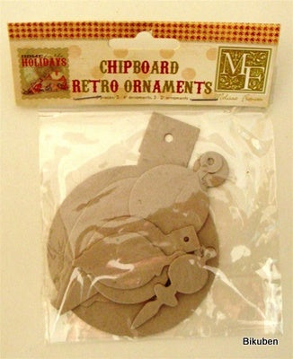 Melissa Frances: Home for the Holidays - Chipboard retro ornaments