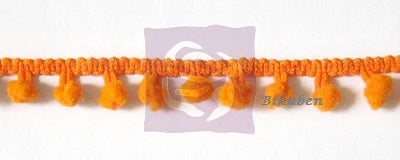 Prima: Orange Pom-Pom Ribbon     (metervis)