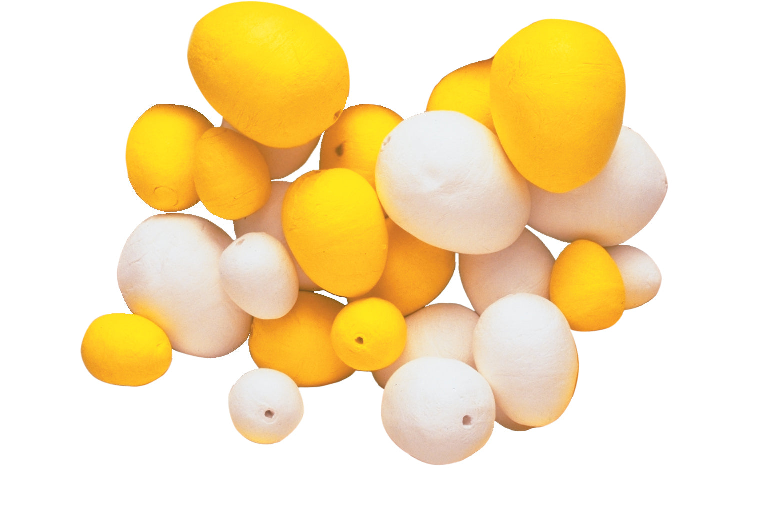 Vattegg - Mix hvit& gul - 10 stk