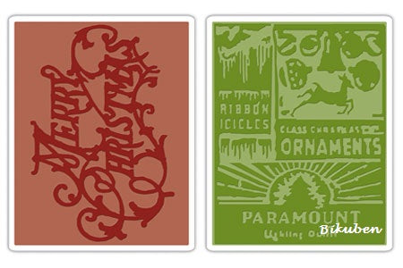 Tim Holtz Alterations: Embossing Folders - Merry Christmas & Vintage Holiday A2