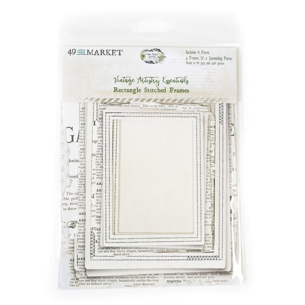 49 and Market - Vintage Artistry Essentials - Rectangled Stitced Frames