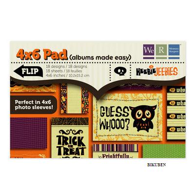 WeRMemoryKeepers: Heebie Jeebies - Album made easy 4x6 paper pad