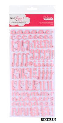 Thickers: Fancy pink glitter - foam stickers