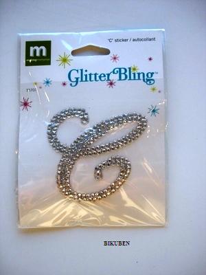 MM: Glitter Bling Monogram Script - C