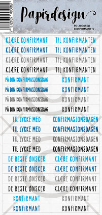 Papirdesign - Klistremerke - Konfirmant 5