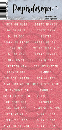 Papirdesign - Klistremerke - Suss og muss