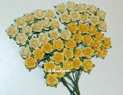 Papirdesign: Roser - GUL 1,2 cm