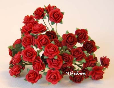 Papirdesign: Roser - RØD 1,0 cm