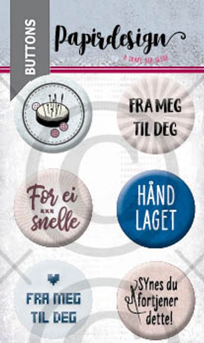 Papirdesign: Buttons - Broderi