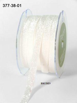 May Arts: Metallic velvet - hvit - 1 meter