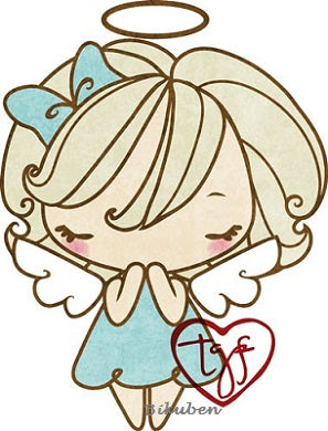 The Greeting Farm: ANGEL ANYA - Red Rubber Stamp