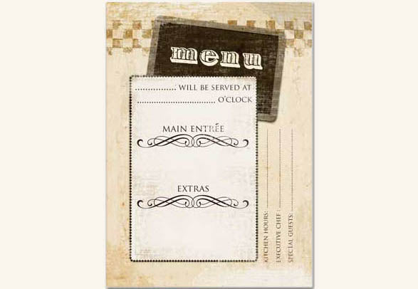 Daily Dose Card : MENU