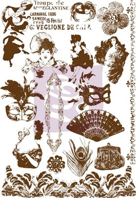 Prima - Flocked Rub Ons - Moulin Rouge