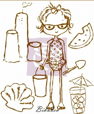 Prima: Clear Stamp - Celebrate! Beach Jill