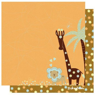 Best Creation: Safari Boy - Lion & Giraffe   12 x 12"