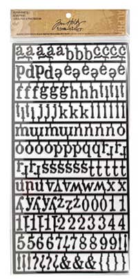 Tim Holtz Ideaology: ALPHA PARTS - Newsprint