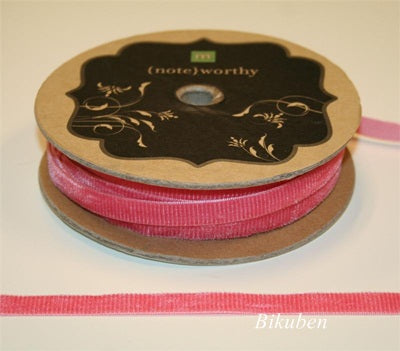 Making Memories  - Ridged velvet ribbon - Melon (metersvis)