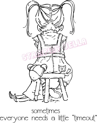 Stamping Bella: Anna and her timeout chair - Unmounted Stamp