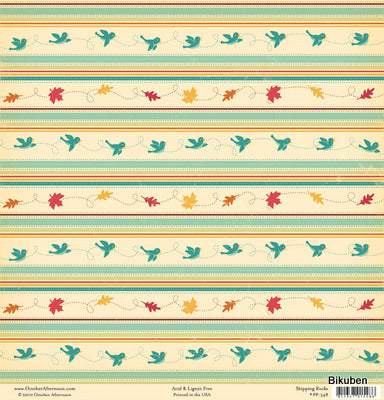 October Afternoon: Campfire - Skipping Rocks 12 x 12"