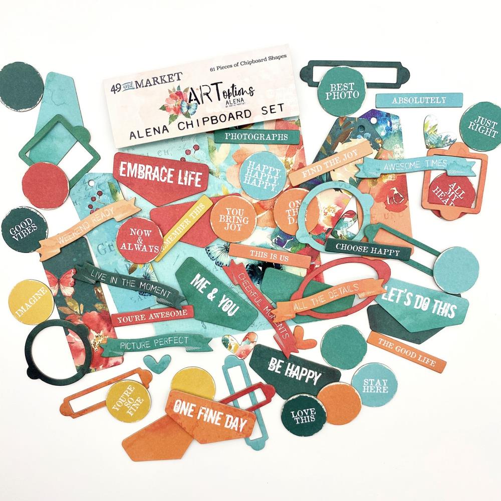 49 and Market - Art Alena - Chipboard Set