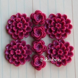 Maya Road: Resin Blossoms - Red (rødrosa)