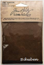 Tim Holtz Ideaology: Kraft Glassine Pockets - 10 ATC Envelopes