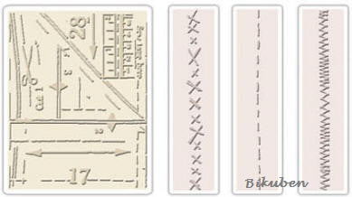 Sizzix: Tim Holtz Alterations - PATTERN & STITCHES SET Embossing Folders
