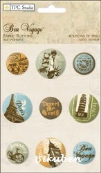 TPC: Bon Voyage - Fabric Buttons