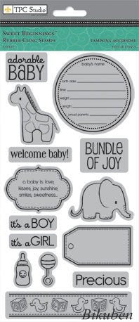 TPC Studio - Sweet Beginnings - Cling Stamps