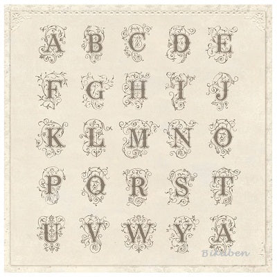 Pion Design: Minnenas Ateljè - BOKSTÄVER 12 x 12"