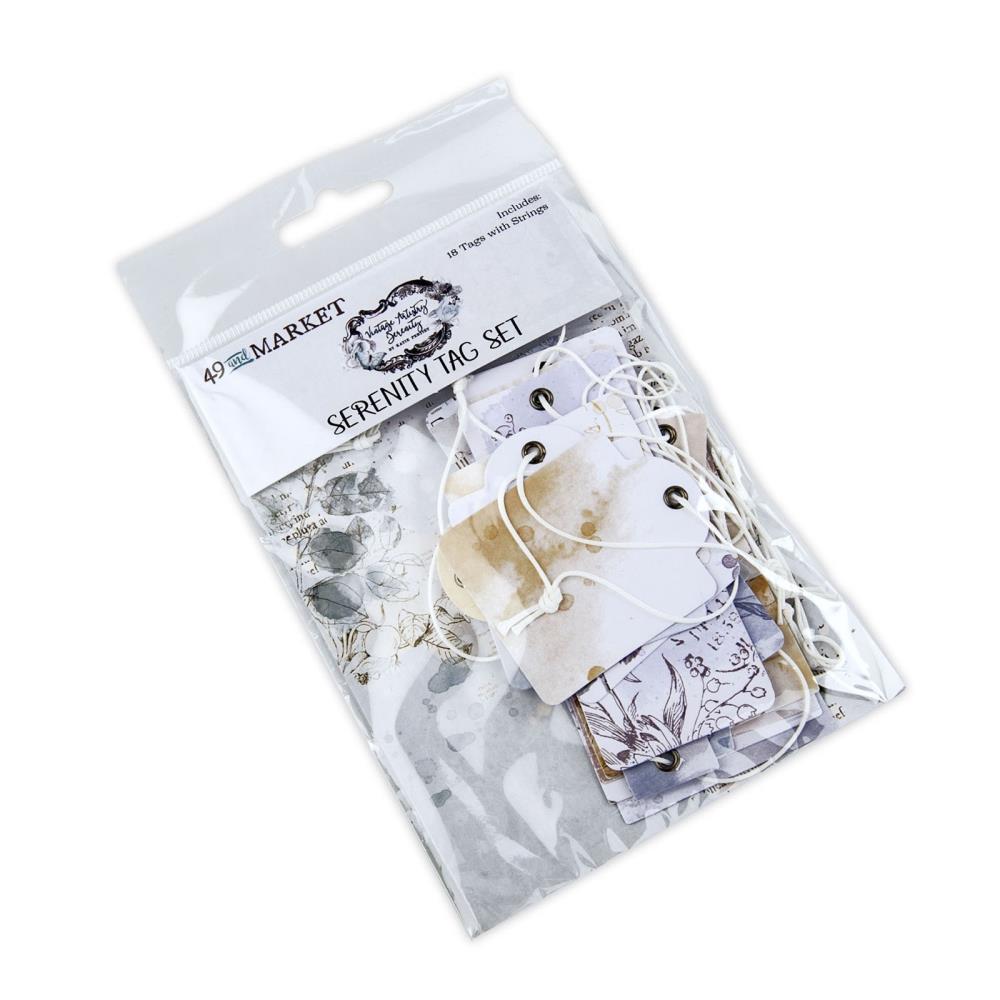 49 & Market - Vintage Artistry Serenity - Tags Set