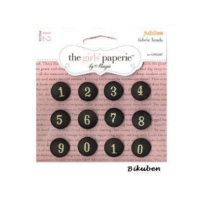 The Girls Paperie: Jubilee - Fabric brads