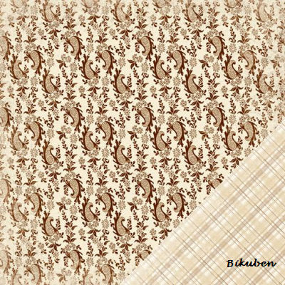 Making Memories: Paper Reverie - Brun Antique - Floral Paisley 12x12"