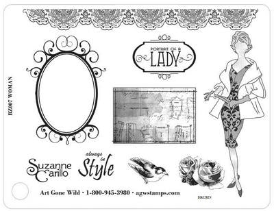 Art Gone WIld: WOMAN - Red Rubber Stamps