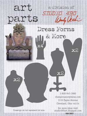 Studio 490 - Wendy Vecchi - Art Parts - DRESS FORMS & MORE Chipboard