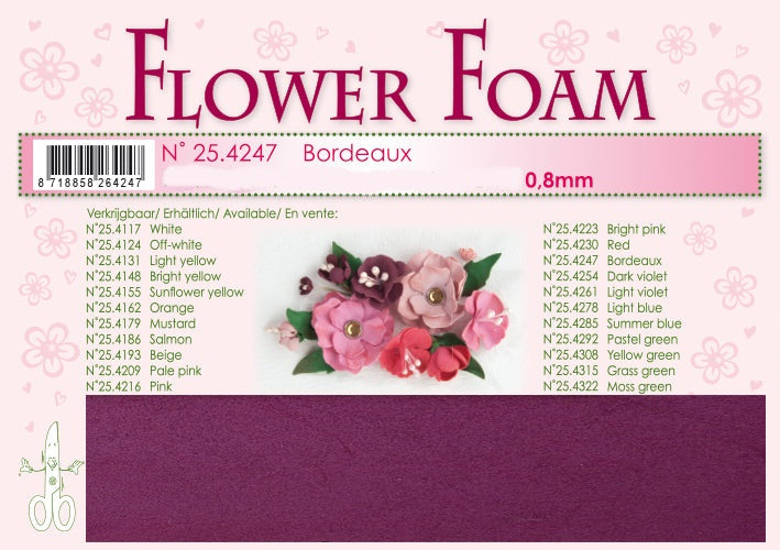 Leane - Flower Foam - Bordeaux