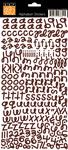 Bazzill: Alpha stickers - brown